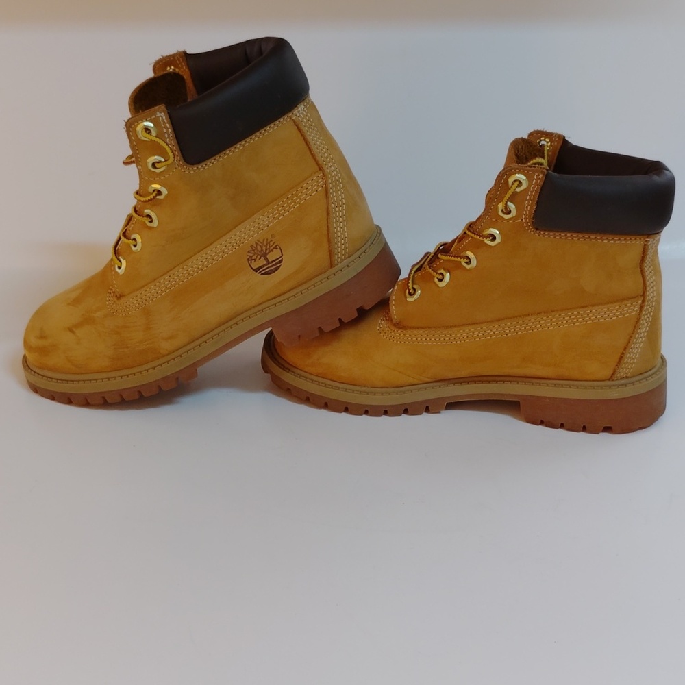 Timberland Kids Wheat/Tan Lace-Up Work Boots - Picture 4 of 9